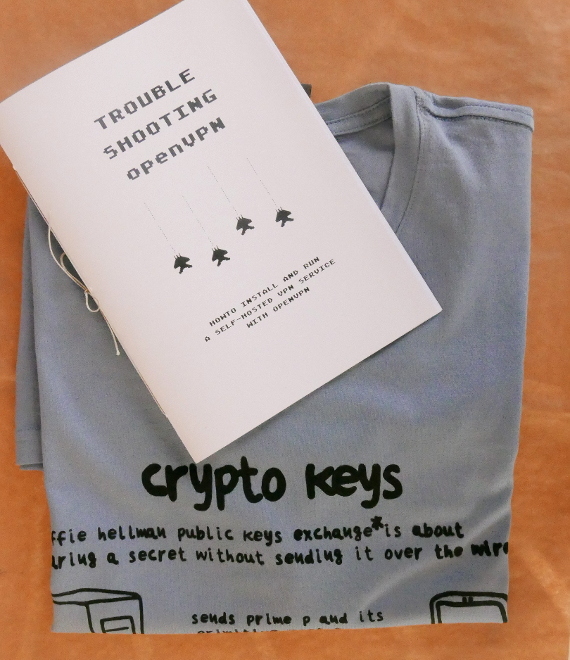 A geeky zine and a t-shirt
